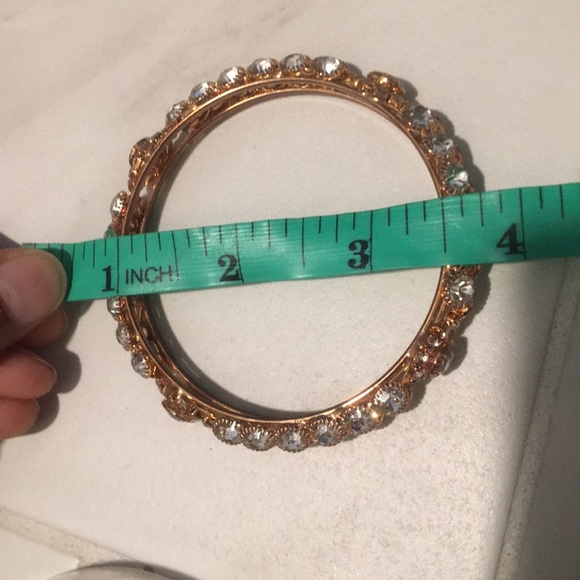 Gold Indian Rhinestone Bangle Set - Picture 3 of 3